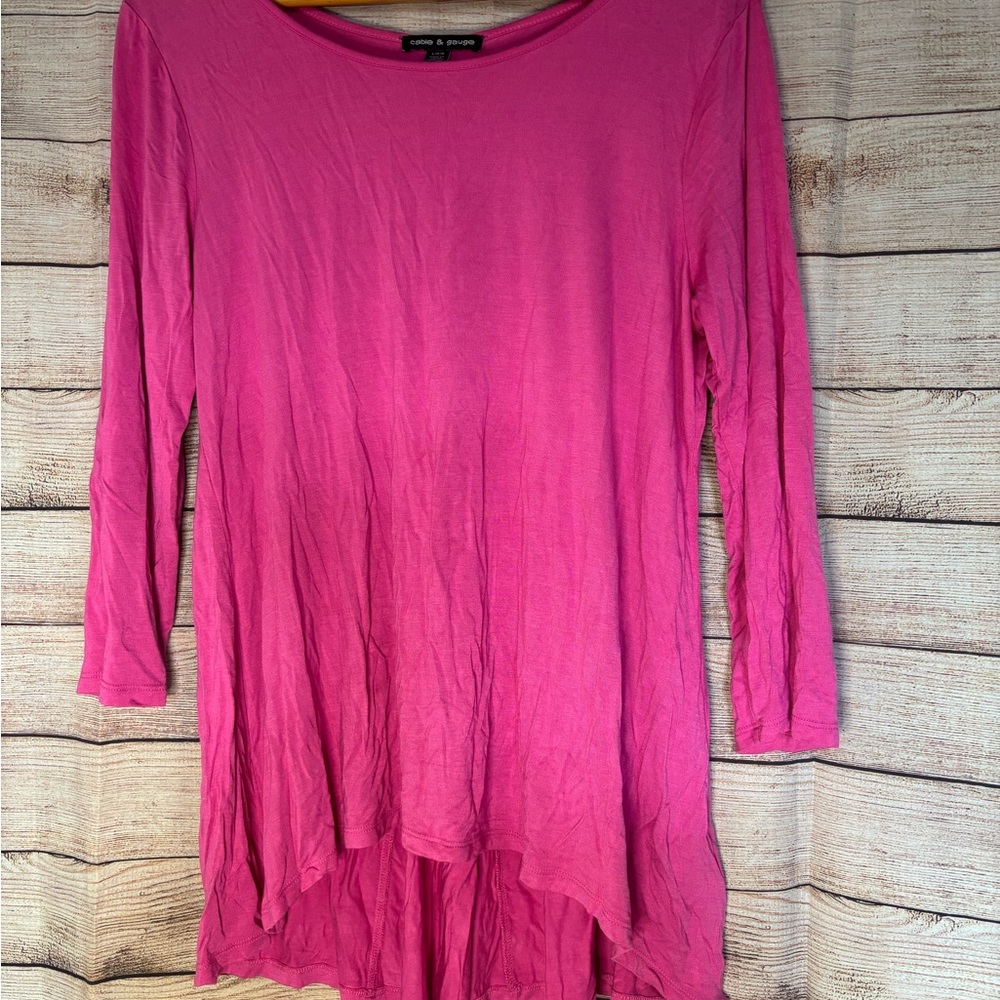 Cable and Gauge Pink Women's Top